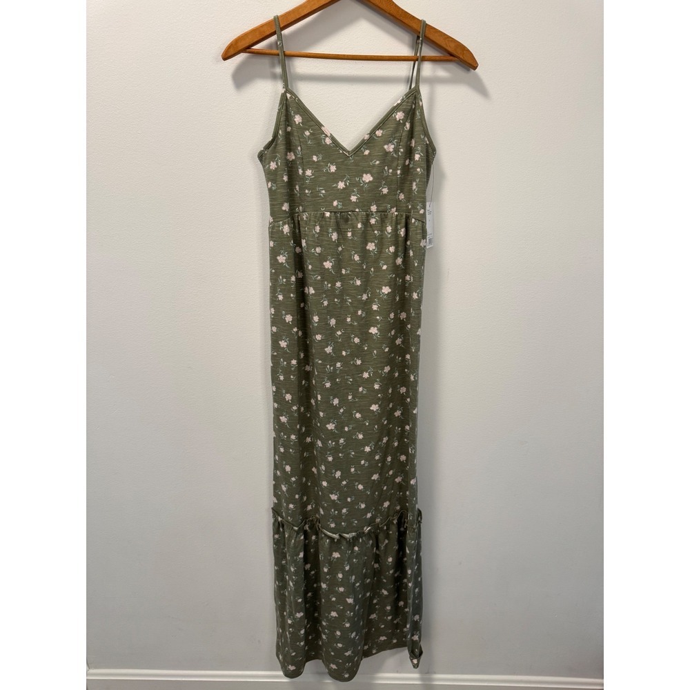 SO Floral Maxi Dress Green Heart Women's Small